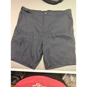 Realtree Fishing Mens Black Performance Cargo Short Size L 36/38 Adjustable Belt